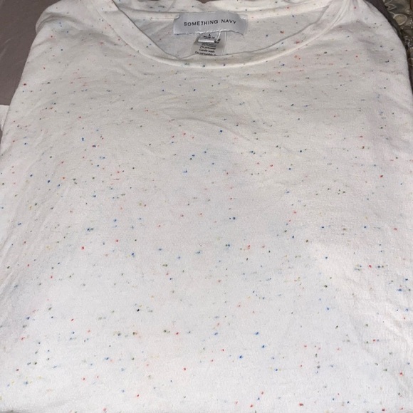 Something Navy White Speckled T-shirt - Large - Picture 1 of 5
